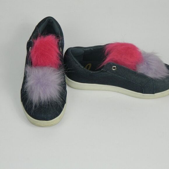Sam Edelman Slip On Sneakers Cynthia Blue Denim - Picture 2 of 8